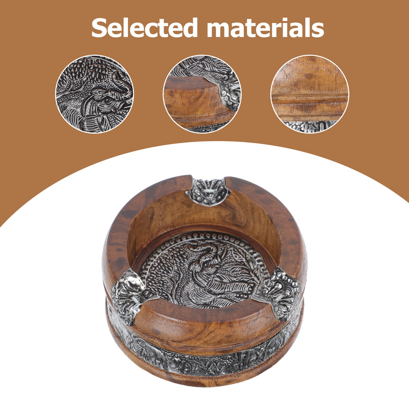 Suport pentru scrumieră Funingine din lemn Acasă Decorat retro Vertical Gospodărie Desktop Bărbați Decor birou