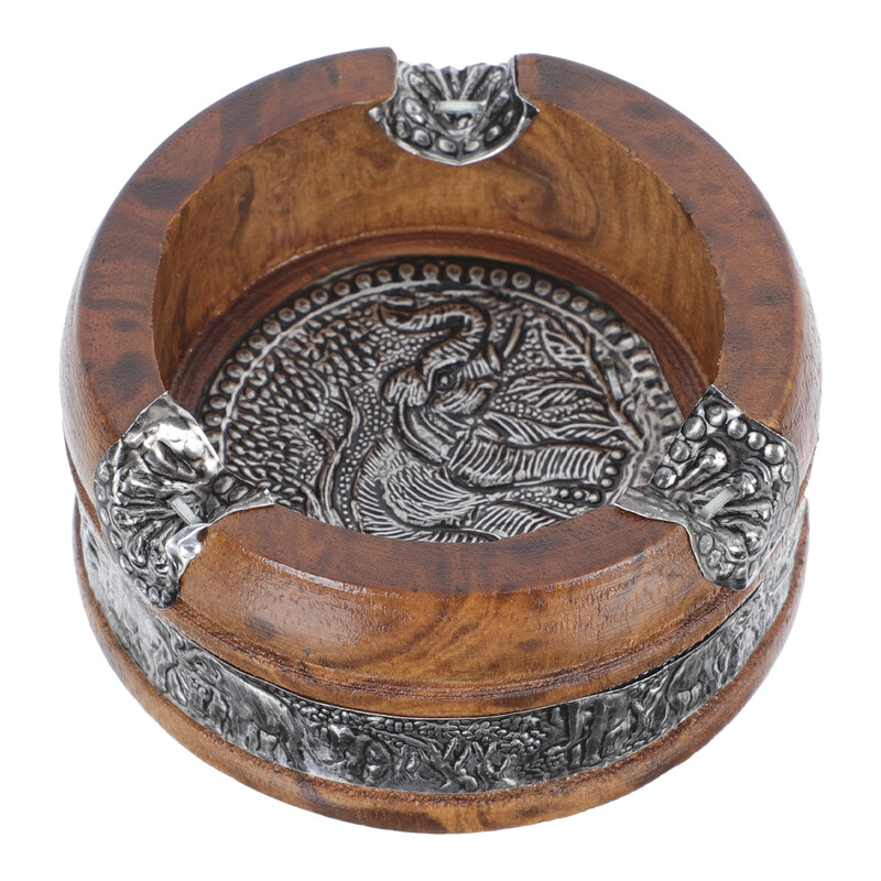 Suport pentru scrumieră Funingine din lemn Acasă Decorat retro Vertical Gospodărie Desktop Bărbați Decor birou