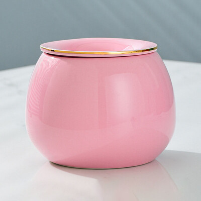 Europos keramikos peleninės glazūros spalvos dekoratyvinis biuro stalinis peleninės Gold Stroke Modernus gyvenamasis kambarys pelenų padėklas namų apdaila