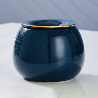 Europos keramikos peleninės glazūros spalvos dekoratyvinis biuro stalinis peleninės Gold Stroke Modernus gyvenamasis kambarys pelenų padėklas namų apdaila