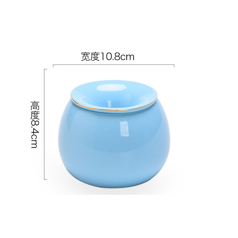 Europos keramikos peleninės glazūros spalvos dekoratyvinis biuro stalinis peleninės Gold Stroke Modernus gyvenamasis kambarys pelenų padėklas namų apdaila