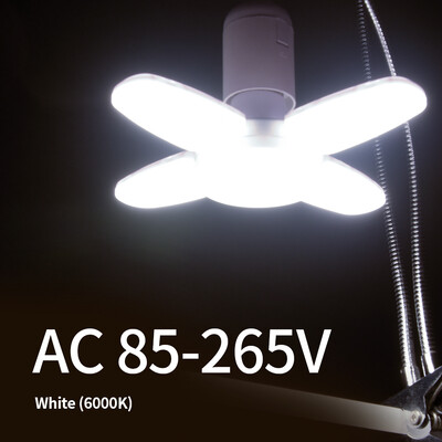 28 W ventiliatoriaus formos LED lemputė E27 LED lemputė sulankstoma 220 V 110 V lemputės, skirtos namų svetainei, sandėliui, garažo luboms