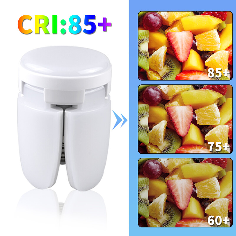 28W ventilaatori kujuga LED-pirn E27 LED-lamp kokkupandav 220V 110V lambipirnid kodu elutuppa lao garaaži laevalgusti