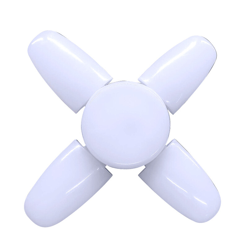 28W ventilaatori kujuga LED-pirn E27 LED-lamp kokkupandav 220V 110V lambipirnid kodu elutuppa lao garaaži laevalgusti