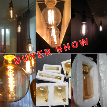 Retro Edison Bulb E27 220V 40W ST64 G80 G95 G125 Ampule Vintage Edison Bulb Incandescent Lamp Bulb Light Light Decor Home