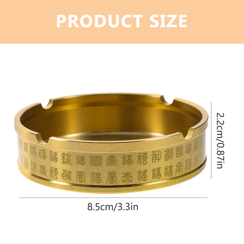 Tuhatoos metallist dekooriga ümmarguse messingist hoidikuga majapidamiskontori vintage