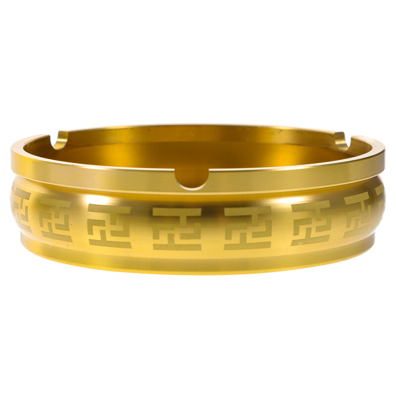 Tuhatoos metallist dekooriga ümmarguse messingist hoidikuga majapidamiskontori vintage