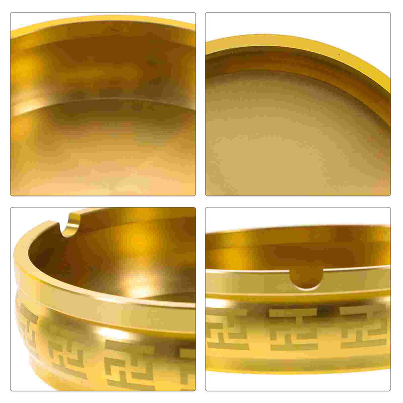 Tuhatoos metallist dekooriga ümmarguse messingist hoidikuga majapidamiskontori vintage