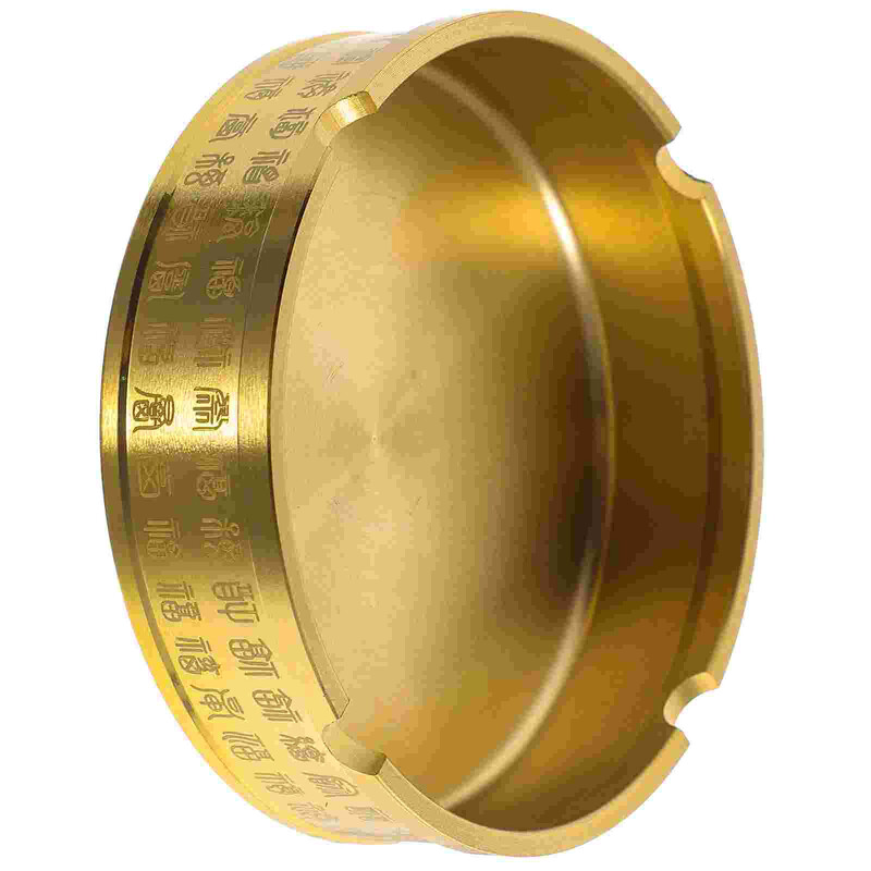 Tuhatoos metallist dekooriga ümmarguse messingist hoidikuga majapidamiskontori vintage