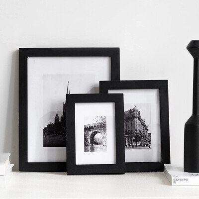 Rame foto din lemn natural Ram foto clasică pentru agățat pe perete cu plexiglas 9X13 10X15 13X18cm Rama foto decor foto