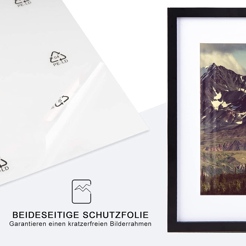 Rame foto din lemn natural Ram foto clasică pentru agățat pe perete cu plexiglas 9X13 10X15 13X18cm Rama foto decor foto