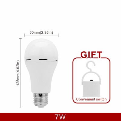LED įkraunama lemputė 7w 9w 12w 15w 1200mAh 85-265V avarinė lemputė, skirta namų elektros tiekimo sutrikimui Stovyklavietės palapinė veranda sodo lempa