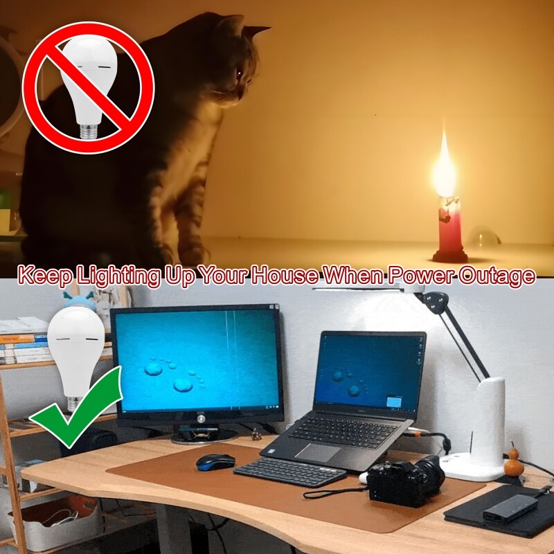 LED-laetav lambipirn 7w 9w 12w 15w 1200mAh 85-265V avariipirn kodu elektrikatkestuse korral telkimistelgi veranda aialamp