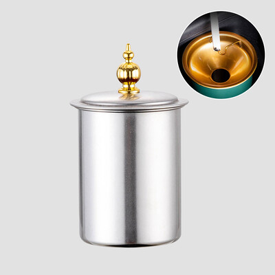 Scrumieră din oțel inoxidabil cu capac Pâlnie Scrumieră pentru mașină rezistentă la vânt Cupă fără fum Anti-Fly Ash Scrumieră pentru trabucuri Decorare pentru cameră de acasă