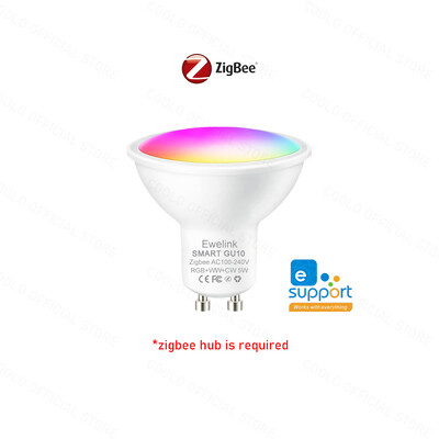 ZigBee GU10 WiFi pametna LED žarulja RGB W+C 5W svjetiljke s mogućnošću prigušivanja EWelink APP Control Spotlight žarulja radi s Alexa Google Alice