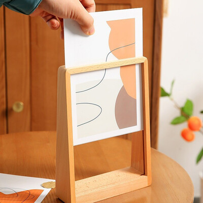 Põhjamaade akrüülist pildiraam Puidust Kpop Idol Fotode Näidik Pulmapeo Pildihoidja Lauaarvuti Kontori fotodekoor