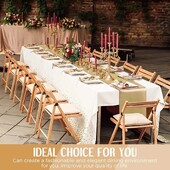 Lauakaunistuste komplekt Ühekordselt kasutatavad plastikust laudlinad ja satiinist lauajooksjad valge ja roosikuldse punktiga lauakate, Rose Golden Sa