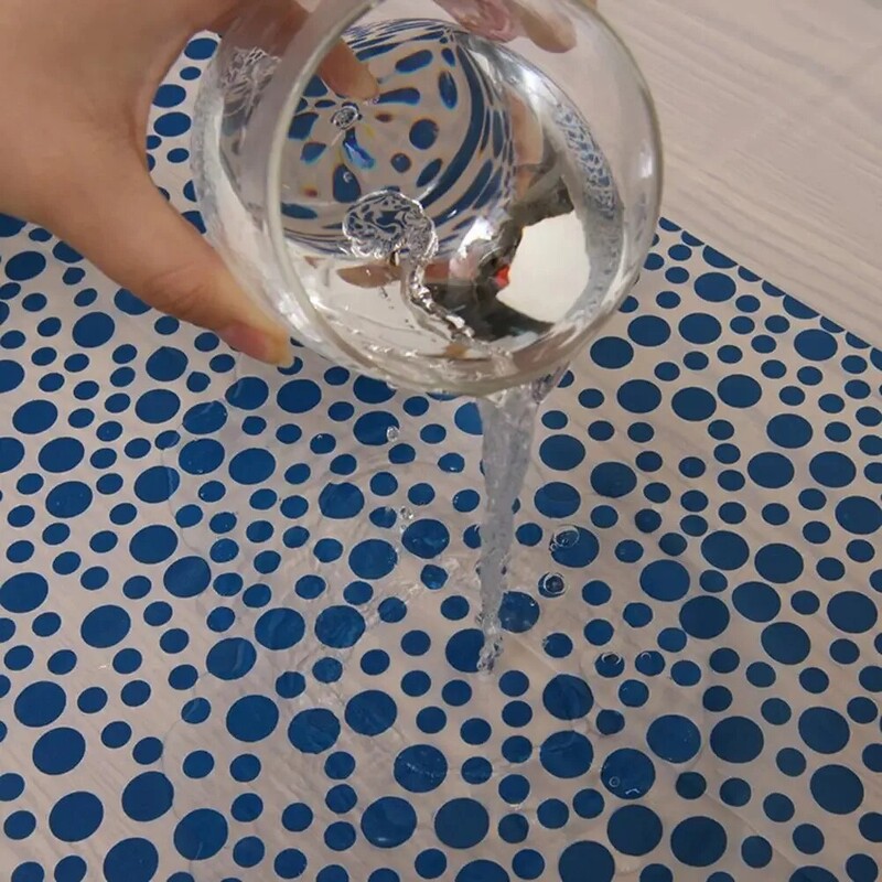 1vnt Maža taškinė vienkartinė staltiesė, sutirštinta vandeniui atspari PEVA staltiesė, skirta namų vestuvių gimtadienio vakarėliui dekoruoti