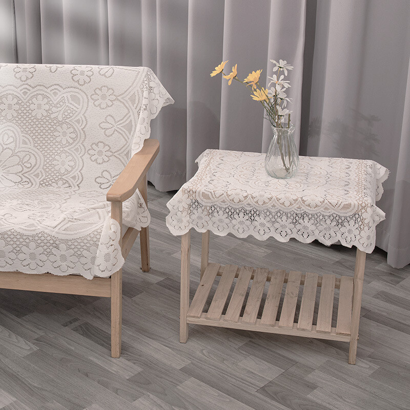 Față de masă din dantelă albă Husă de masă Husă de masă Decor pentru petreceri de nuntă Huse de birou Decor de birou pentru sufragerie 가리개 천