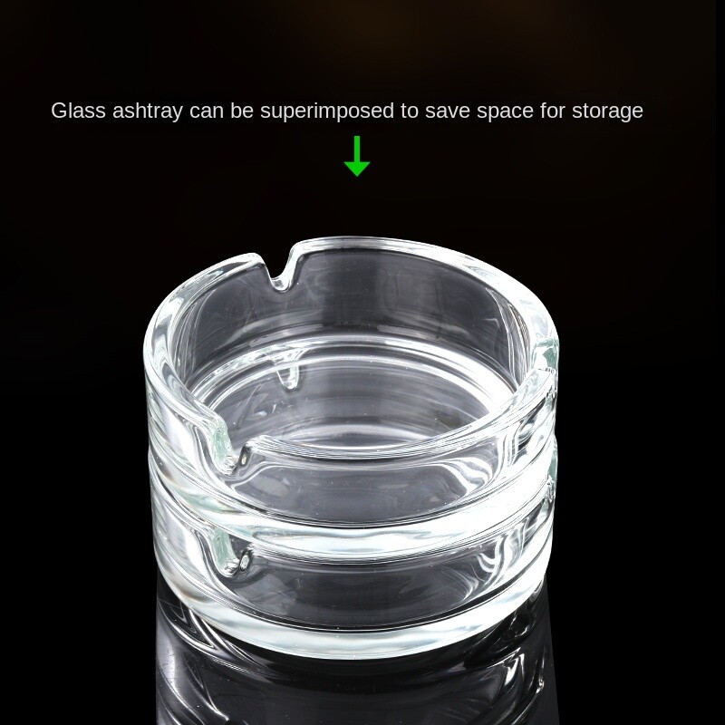 Scrumieră mică de sticlă, scrumieră, bar de hotel din sticlă de cristal, masă mică de ceai dedicată KTV, ieftină