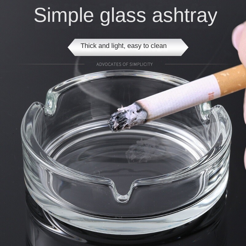 Scrumieră mică de sticlă, scrumieră, bar de hotel din sticlă de cristal, masă mică de ceai dedicată KTV, ieftină