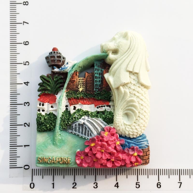 Креативни туристически сувенири, флуоресцентни магнитни магнити за хладилник, колекция от туристически атракции в Сингапур, декоративни сувенири