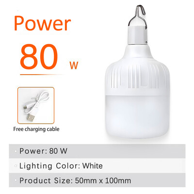 Lauko USB įkraunamos LED lempos lemputės avarinės šviesos pajungimas stovyklavimo palapinė Žvejybos kepsninė Nešiojami apšvietimo žibintai naktiniai žibintai