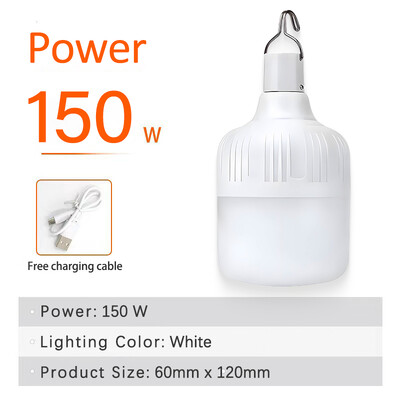 Lauko USB įkraunamos LED lempos lemputės avarinės šviesos pajungimas stovyklavimo palapinė Žvejybos kepsninė Nešiojami apšvietimo žibintai naktiniai žibintai