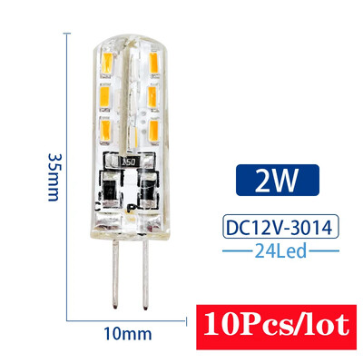10 vnt/partija G4 LED lempa 2W 3W 4W 5W 7W 9W kintamoji srovė 12V 220V kukurūzų lemputė SMD2835 3014 360 spindulio kampas Pakeiskite halogeninius šviestuvus