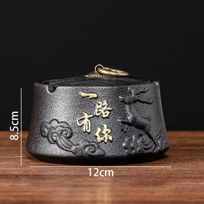 Retro keramikos peleninė rankinis matinis kavos staliukas Peleninės Creative Lotus Decoration Biuro darbastalio pelenų padėklas namų dekoravimas