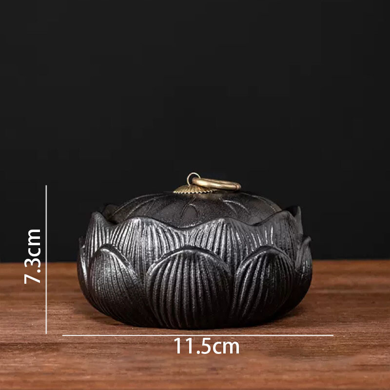 Retro keramikos peleninė rankinis matinis kavos staliukas Peleninės Creative Lotus Decoration Biuro darbastalio pelenų padėklas namų dekoravimas