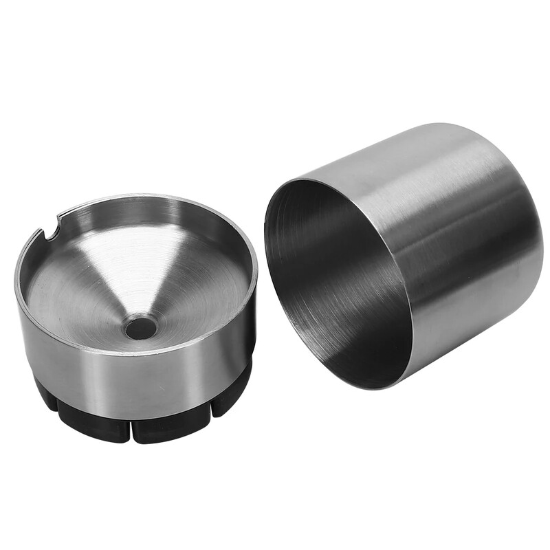 Vjetrootporna stolna pepeljara za vozača Odvojiva automobilska pepeljara s poklopcem Bezdimna pepeljara od nehrđajućeg čelika Dodaci za pušenje