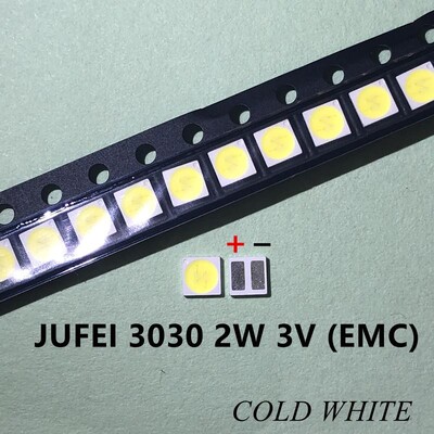 100 tk 3030 Taustavalgustus suure võimsusega LED TOPELTKIIBID 1w 1,5W 2w 3V-3,6V 6v 9V lextar JUFEI AOT lahe valge PT30A66 teler