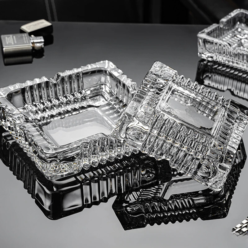 Läbipaistvast klaasist ruudukujuline tuhatoos KTV teemantmustriga hotellihotelli paksendatud tuhatoos