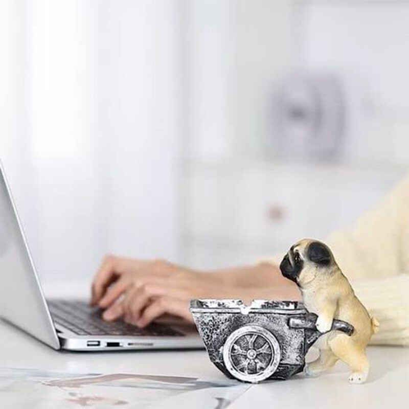 Lauaarvuti tuhatoos Loominguline koeraekskavaatori kopp mudel tuhatoosi stiilne lauaplaat naljakas sisekujundus siseõue tubakatarvikud