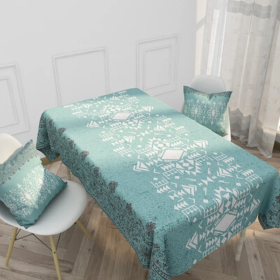 Veekindel linane laudlina leibkonna etnilises stiilis retromustriga hotellilaudlina ristkülikukujuline köögi laudlina