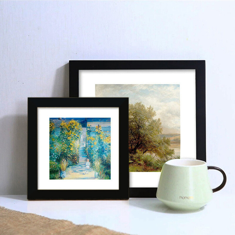 Puidust ruudukujuline pildiraam seinale riputamiseks 20x20 25x25cm puidust pildiraami alus piltide jaoks Fotodekoratsiooniga mälestuskingitus