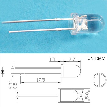 1000pcs F5 5mm Στρογγυλό Λευκό Κόκκινο Πράσινο Μπλε Κίτρινο Νερό Clear Led Super Bright Ligte Emitting Diodes 6000-6500k Lamp Bulb