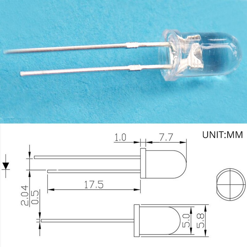 1000 tk F5 5mm ümmargune valge punane roheline sinine kollane vesi läbipaistev LED super särav Ligte kiirgavad dioodid 6000-6500k lambipirn