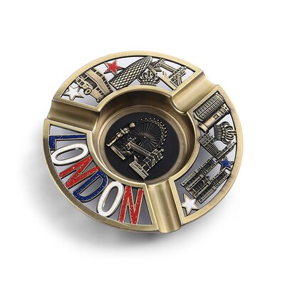 Pepeljara za cigare od legure cinka, okrugla pepeljara, držač za pepeo za pušenje, lubanja, cigarete za psa, vanjski biometrijski pribor