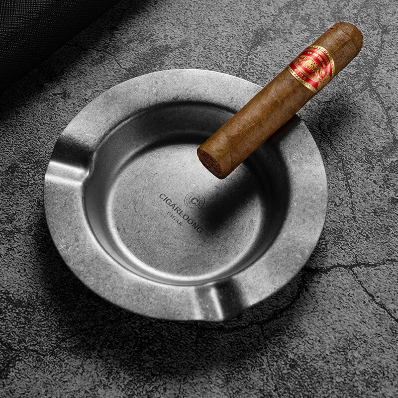 Pepeljara za cigare od legure cinka, okrugla pepeljara, držač za pepeo za pušenje, lubanja, cigarete za psa, vanjski biometrijski pribor