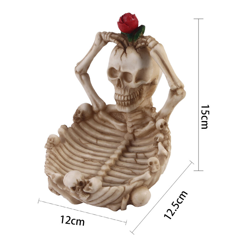 Uus Rose Skeleton Fashion tuhatoosibaar isikupärastatud vaiguga käsitöökaunistus Halloween