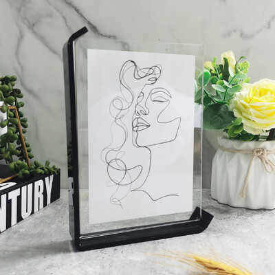 Akrüülmust pildiraam 10x15cm 15x20cm raam Kalender Kahepoolse raamiga pildiraamid pulmapeo pildiraam