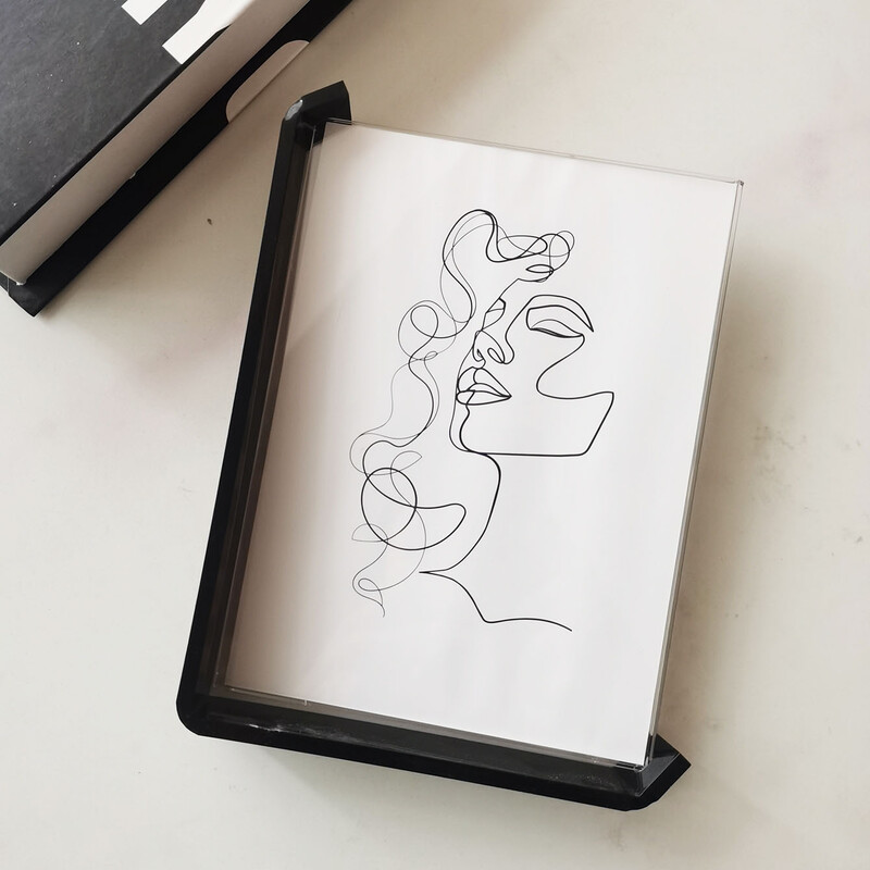 Akrüülmust pildiraam 10x15cm 15x20cm raam Kalender Kahepoolse raamiga pildiraamid pulmapeo pildiraam