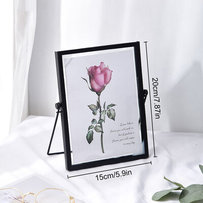 Põhjamaade metallist pildiraam Kuldne Must Ristkülik Klaas Pildiraamid Kaasaegne plakatite fotoalus Mälestav kingitus lauaplaadi kaunistus