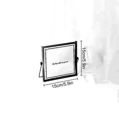 Põhjamaade metallist pildiraam Kuldne Must Ristkülik Klaas Pildiraamid Kaasaegne plakatite fotoalus Mälestav kingitus lauaplaadi kaunistus