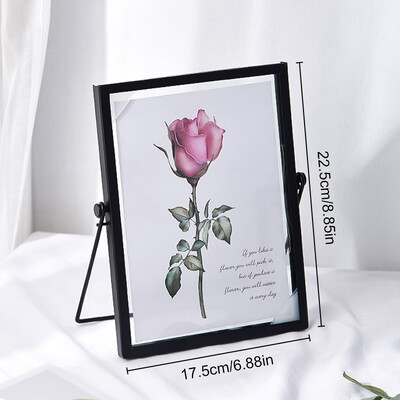 Põhjamaade metallist pildiraam Kuldne Must Ristkülik Klaas Pildiraamid Kaasaegne plakatite fotoalus Mälestav kingitus lauaplaadi kaunistus