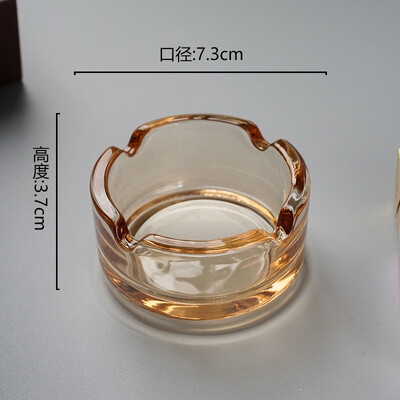 Staklena pepeljara bez olova Mini držač za pepeo Prozirni držač za pepeo od cigareta 70 mm Pribor za pušenje Hotelski kućni ukras za stol za žene