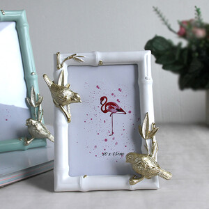 Armsad värsked bambuslindude pildiraam, loominguline kodukaunistus, pulmapildiraam, sünnipäevakingitus, detsember FG1078, uus