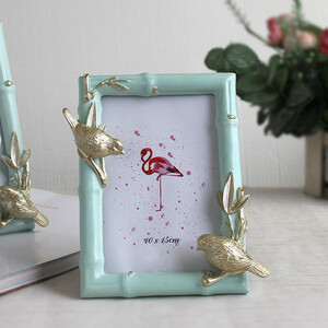 Armsad värsked bambuslindude pildiraam, loominguline kodukaunistus, pulmapildiraam, sünnipäevakingitus, detsember FG1078, uus